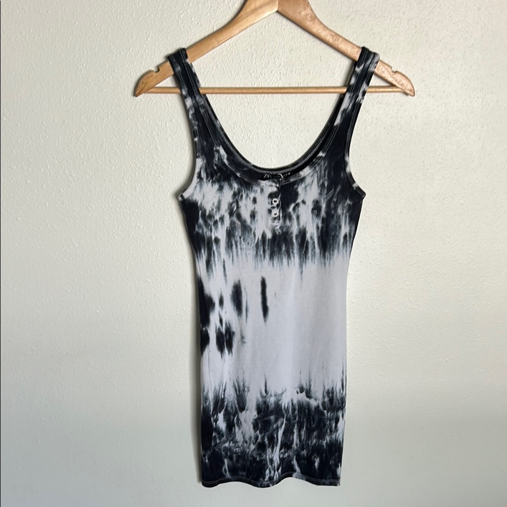 Zara Black and White Mini Fitted Dress